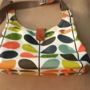 Orla Kiely Colorful Leaf Shoulder Bag